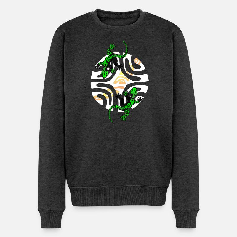 KIMO - Männer Premium Bio Pullover - Anthrazit meliert