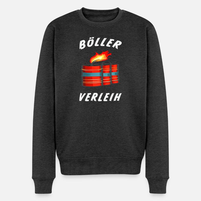 Böller Verleih Fun - Männer Premium Bio Pullover - Anthrazit meliert