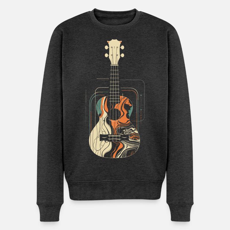 Graphiques Ukulele - Pull Premium bio Homme - anthracite chiné