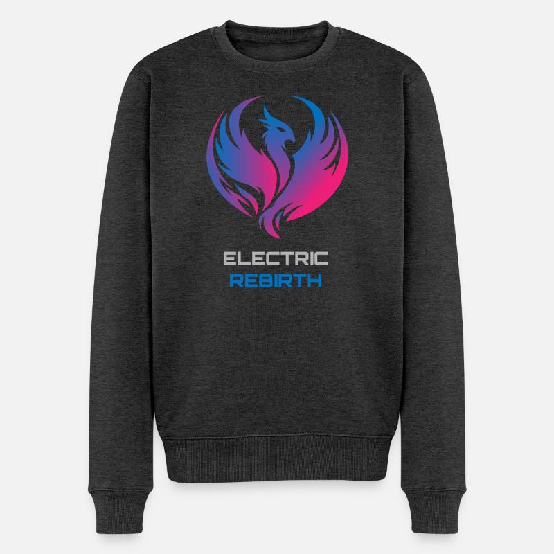 Phoenix Neon - Männer Premium Bio Pullover - Anthrazit meliert