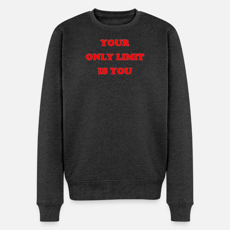 Your only limit is YOU - Männer Premium Bio Pullover - Anthrazit meliert
