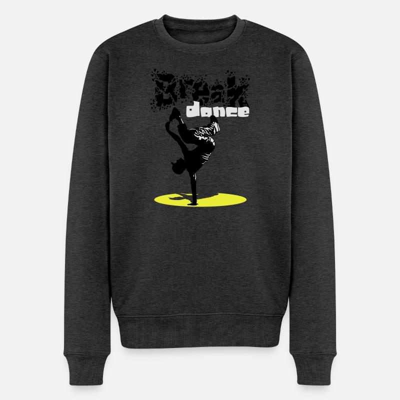 Breakdance flex - Pull Premium bio Homme - anthracite chiné