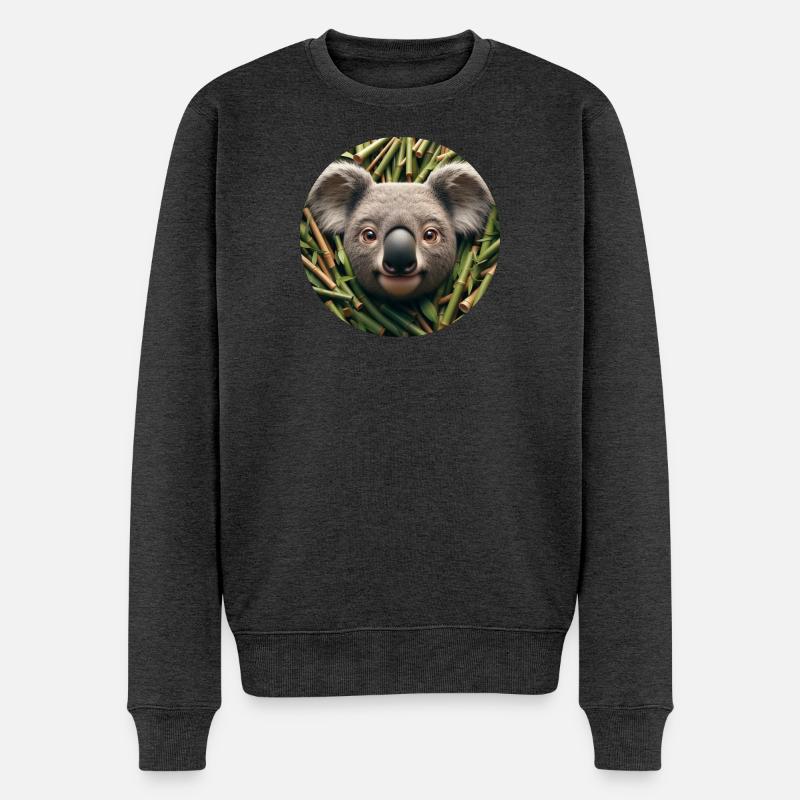Koala dans le style d’animation - Pull Premium bio Homme - anthracite chiné