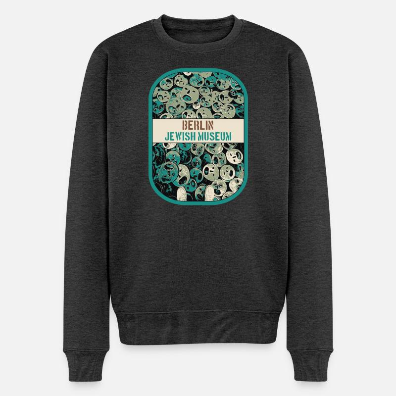 Détail captivant du Musée Juif, Berlin - Pull Premium bio Homme - anthracite chiné