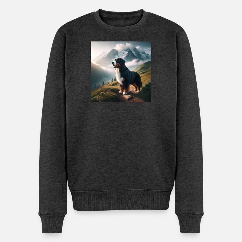 Berner Sennenhund - Männer Premium Bio Pullover - Anthrazit meliert