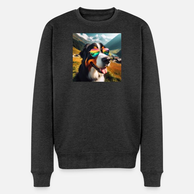 Berner Sennenhund - Männer Premium Bio Pullover - Anthrazit meliert