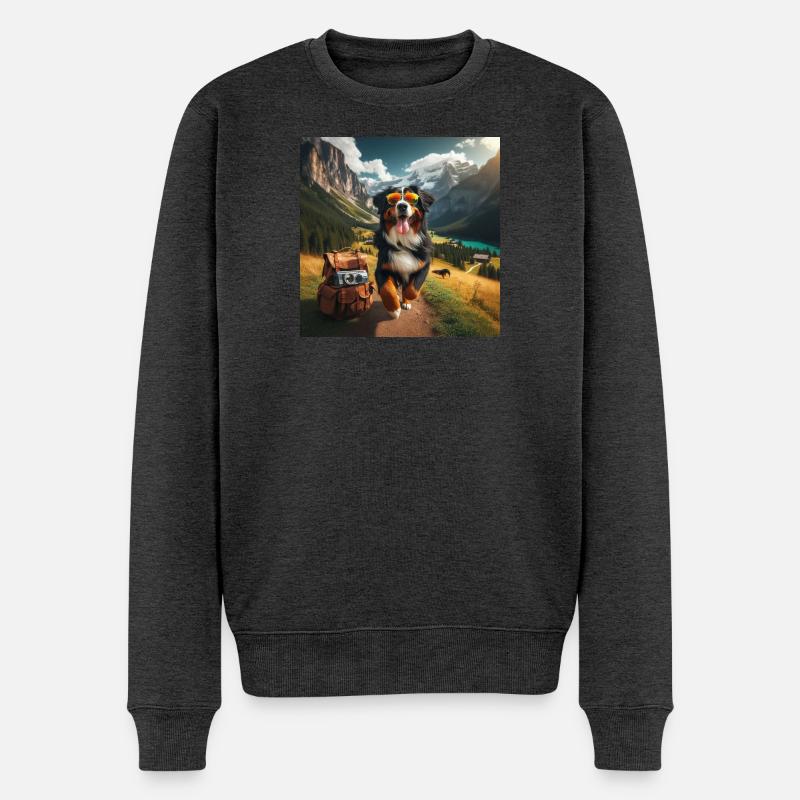 Berner Sennenhund - Männer Premium Bio Pullover - Anthrazit meliert