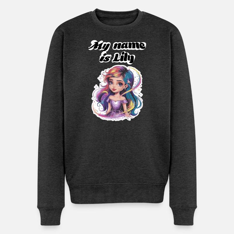 Mein Name ist Lily 2026 - Männer Premium Bio Pullover - Anthrazit meliert