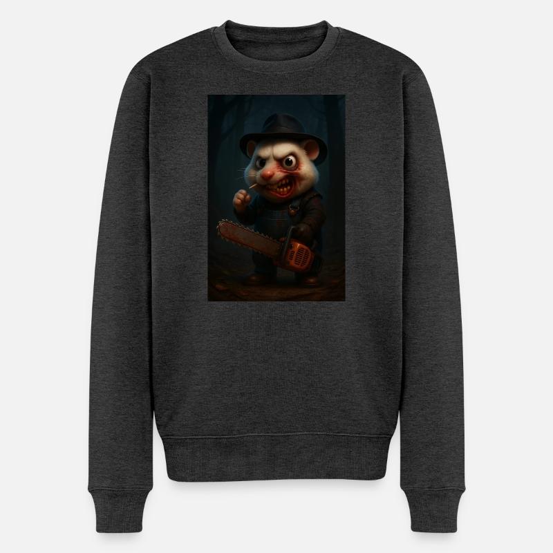 Mr.M - Männer Premium Bio Pullover - Anthrazit meliert