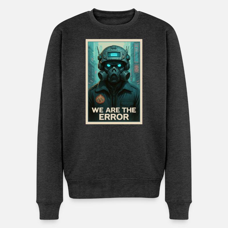 WIR SIND DER FEHLER - Männer Premium Bio Pullover - Anthrazit meliert