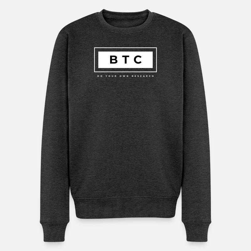 BTC DYOR - Pull Premium bio Homme - anthracite chiné
