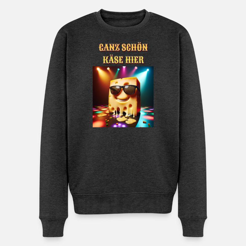Ganz schön Käse hier - Männer Premium Bio Pullover - Anthrazit meliert