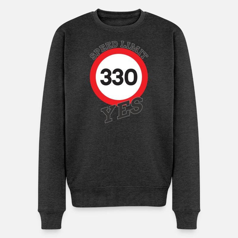Speed limit, Tempolimit Autobahn - Männer Premium Bio Pullover - Anthrazit meliert