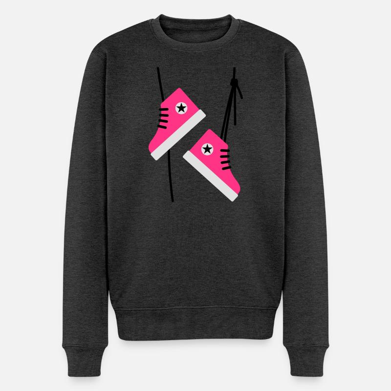 Chuckies - Männer Premium Bio Pullover - Anthrazit meliert