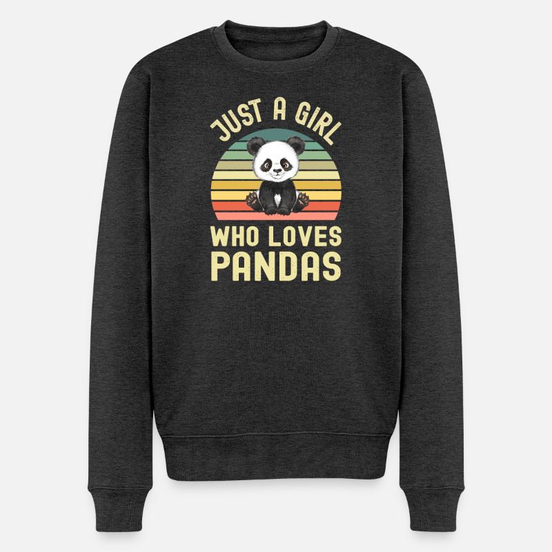 Panda Panda Ours - Pull Premium bio Homme - anthracite chiné