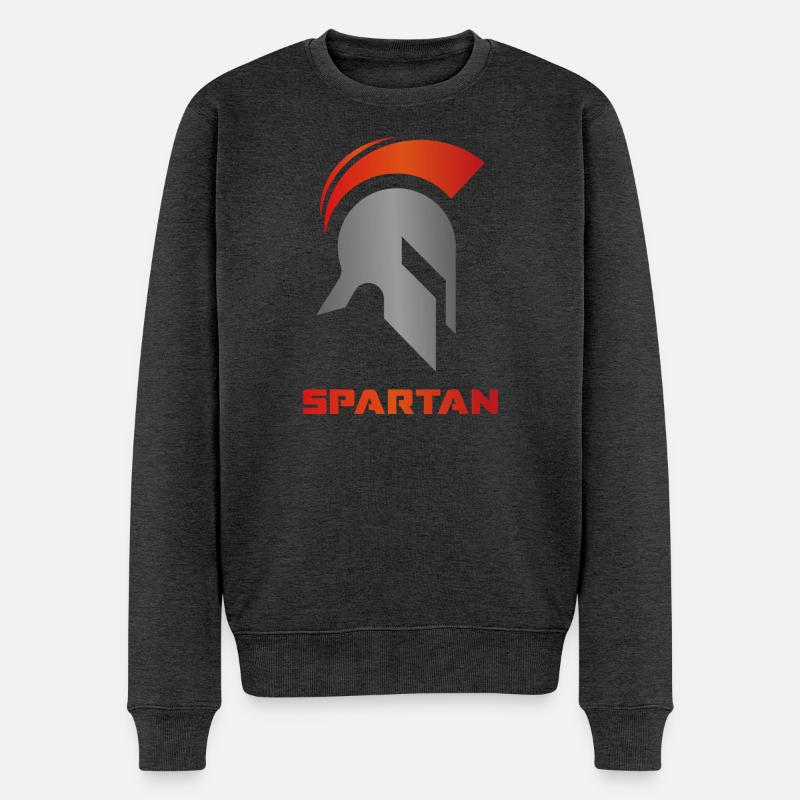 Spartan Warrior Gym - Männer Premium Bio Pullover - Anthrazit meliert