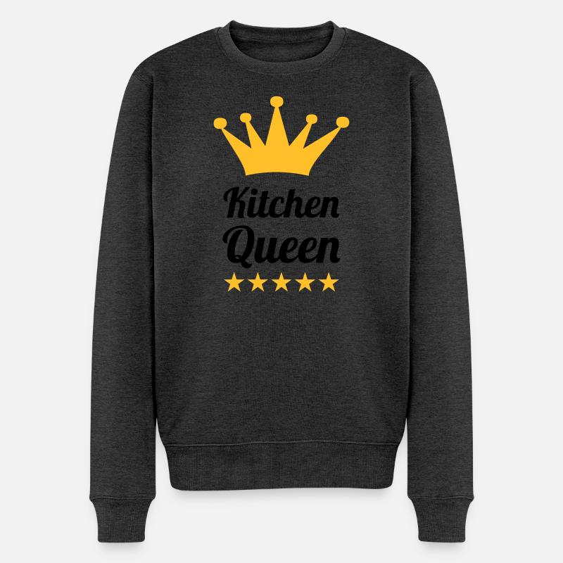 Kitchen Queen - Männer Premium Bio Pullover - Anthrazit meliert