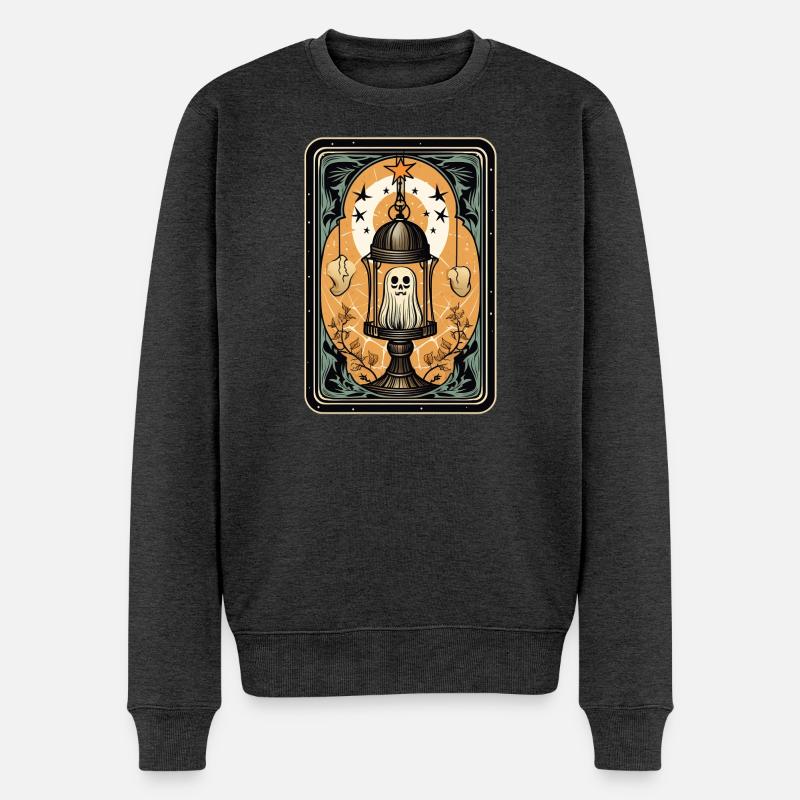 Fantôme dans une cage Cage de Tarot - Pull Premium bio Homme - anthracite chiné