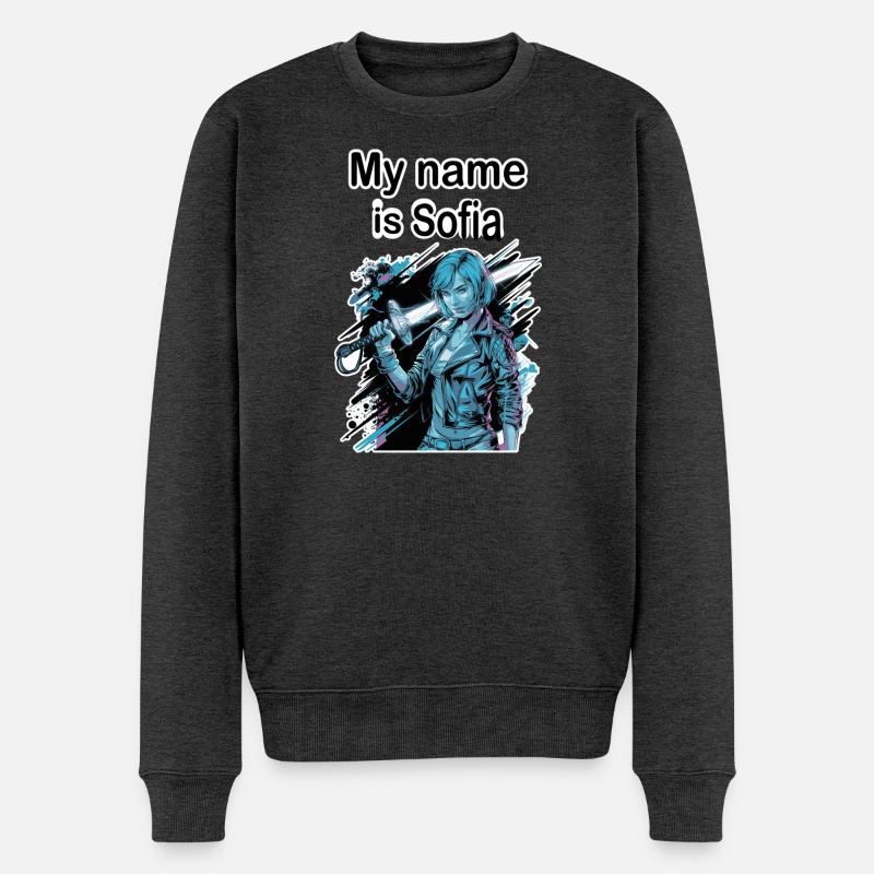 Mein Name ist Sofia 2026 - Männer Premium Bio Pullover - Anthrazit meliert