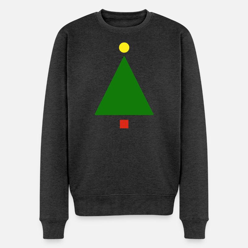 Minimalistische Weihnachten | Geschenk - Männer Premium Bio Pullover - Anthrazit meliert
