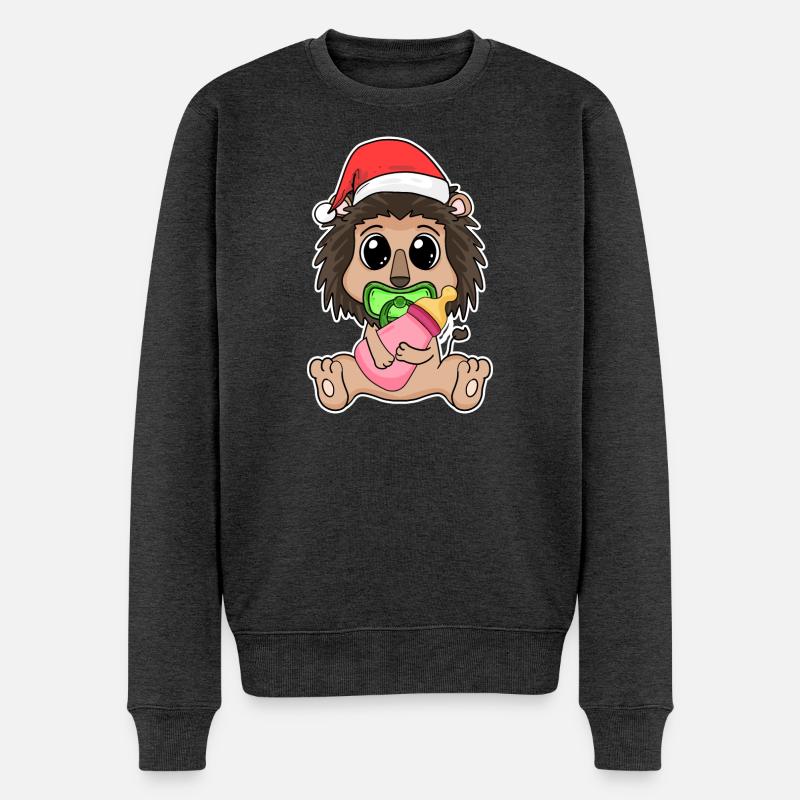 Noël Bébé Lion - Pull Premium bio Homme - anthracite chiné