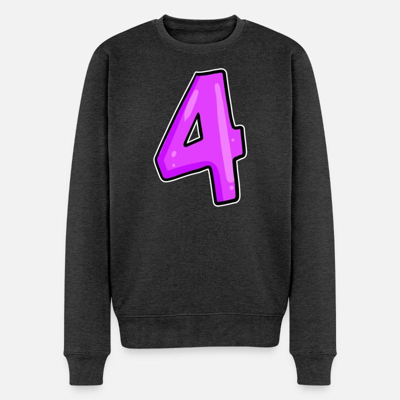 4 Rose Rose - Pull Premium bio Homme - anthracite chiné