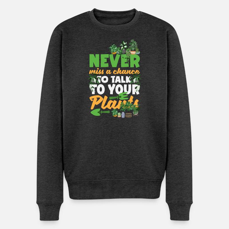 Garten- Und Pflanzenliebhaber Geschenke - Männer Premium Bio Pullover - Anthrazit meliert