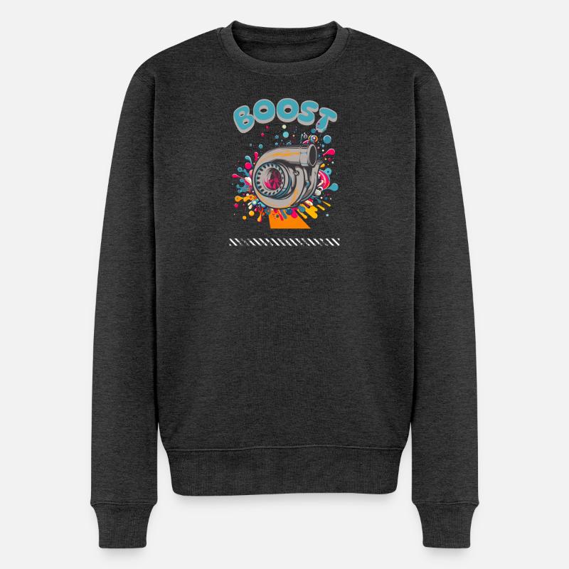 Boost - Pull Premium bio Homme - anthracite chiné