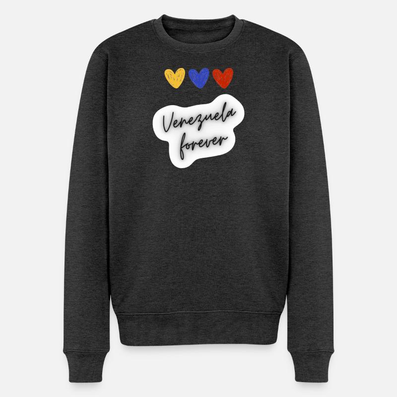 Venezuela pour toujours - Pull Premium bio Homme - anthracite chiné