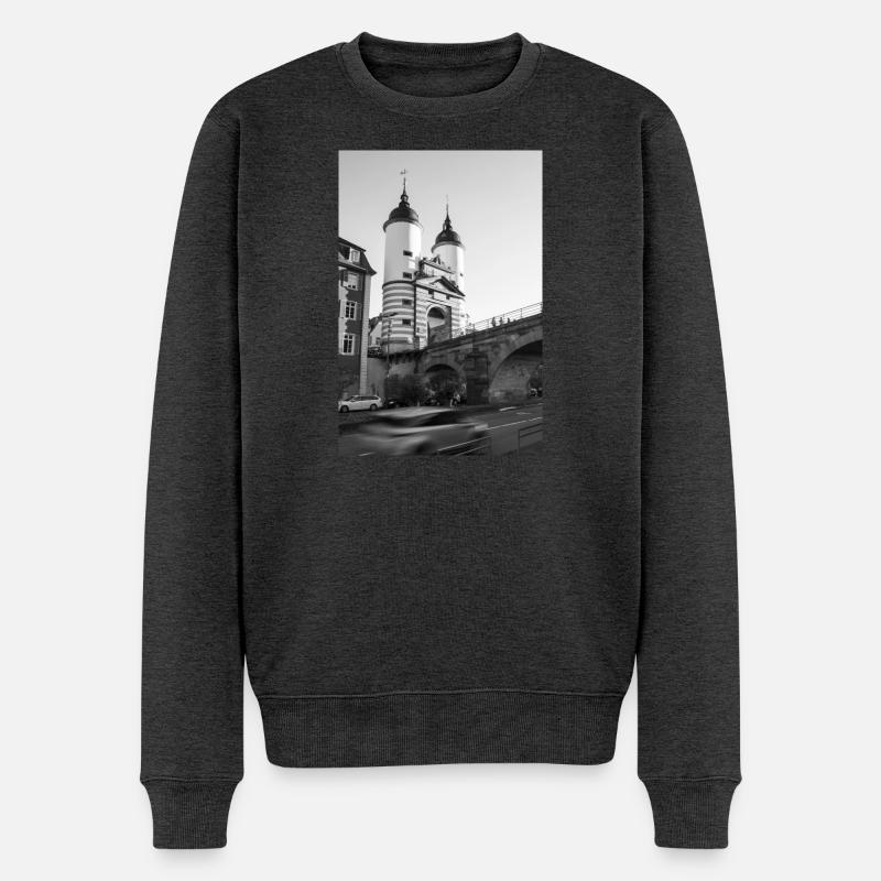 Brückentor Heidelberg - Männer Premium Bio Pullover - Anthrazit meliert