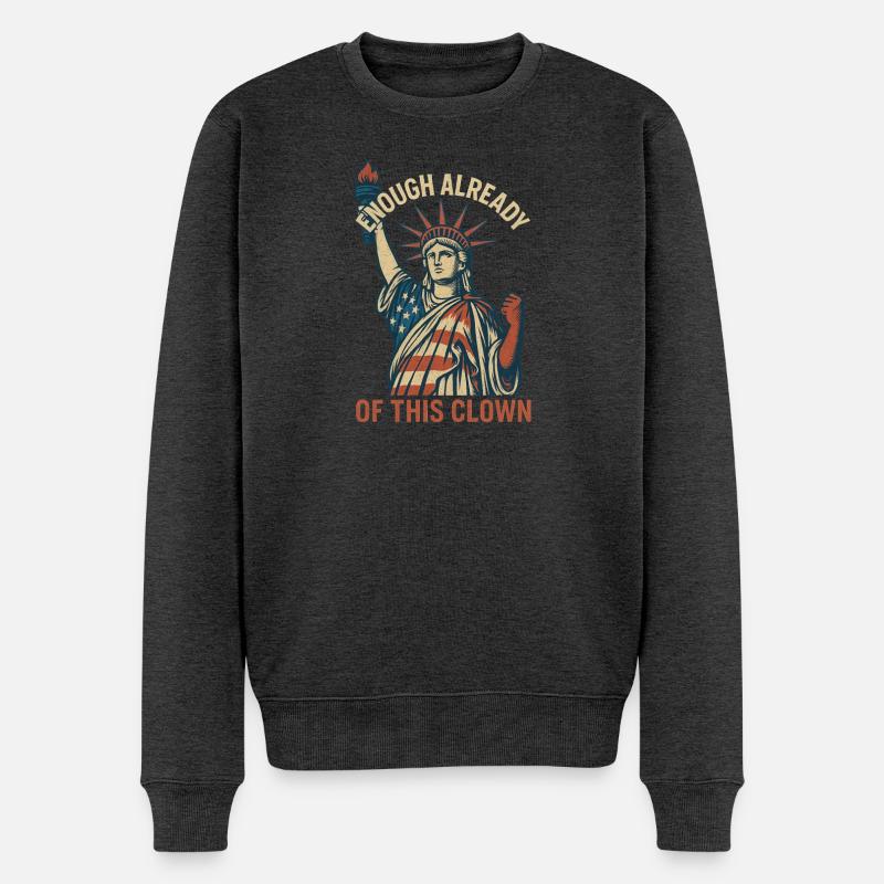 Assez déjà de ce clown - Pull Premium bio Homme - anthracite chiné