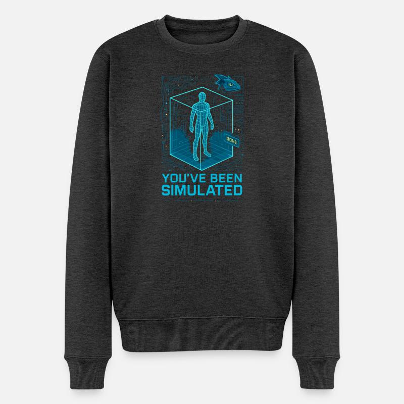 Simulated by the Basilisk - Männer Premium Bio Pullover - Anthrazit meliert