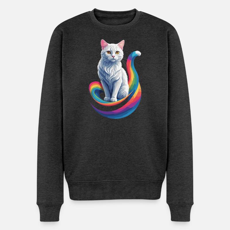 Chat mignon - Pull Premium bio Homme - anthracite chiné