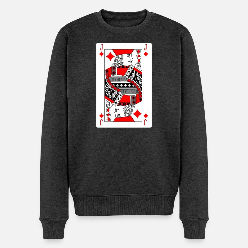 Carte à jouer diamond farmer - Pull Premium bio Homme - anthracite chiné