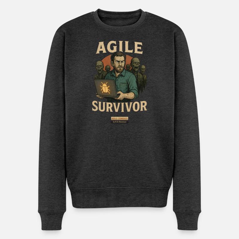Survivant agile - Pull Premium bio Homme - anthracite chiné