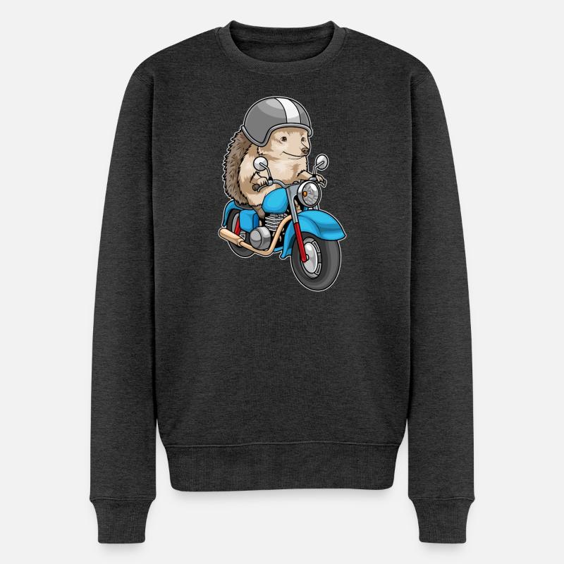 Moto hérisson - Pull Premium bio Homme - anthracite chiné