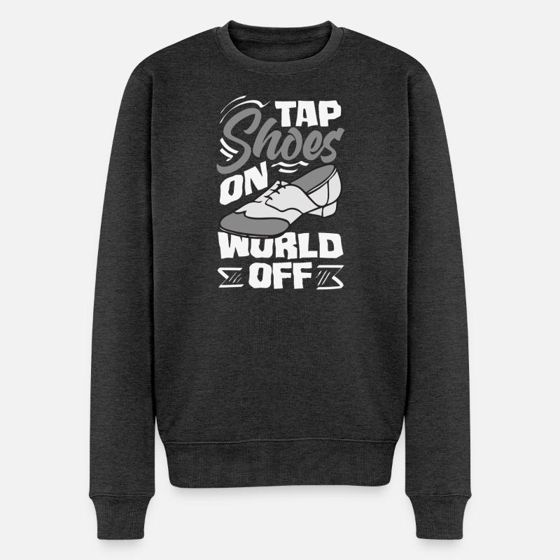 Stepptänzer, Steppschuhe, Tap Dance - Männer Premium Bio Pullover - Anthrazit meliert