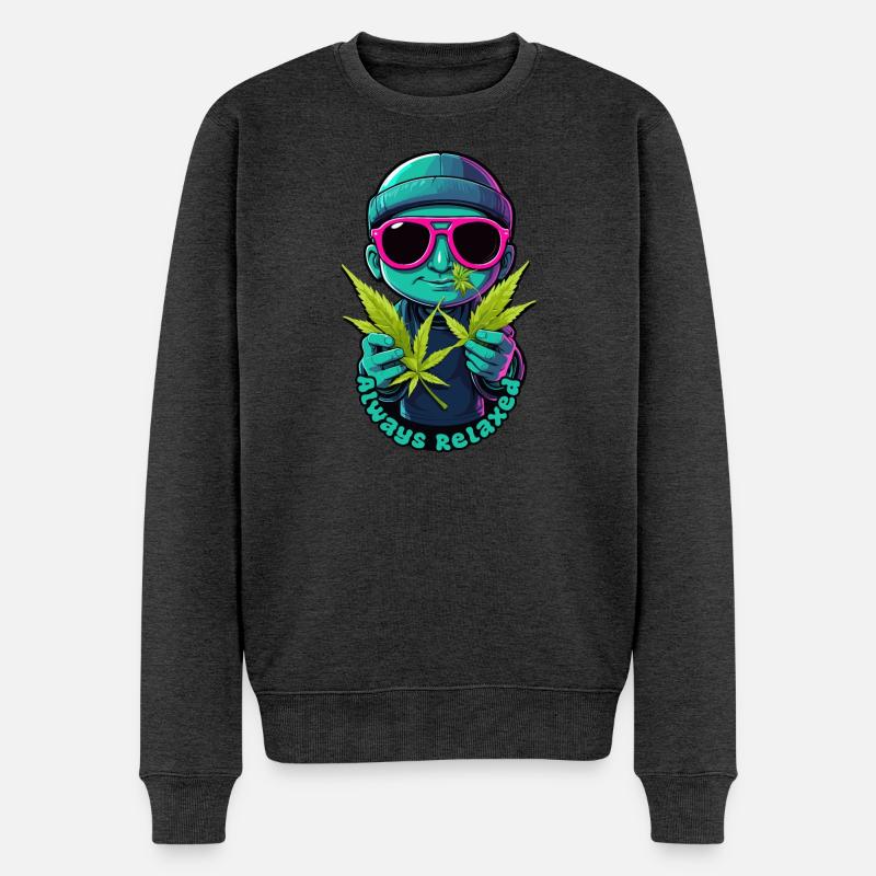 Hipster décontracté - Pull Premium bio Homme - anthracite chiné