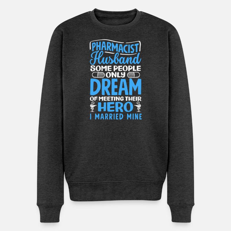 Apotheker Ehemann Pharmazietechniker - Männer Premium Bio Pullover - Anthrazit meliert