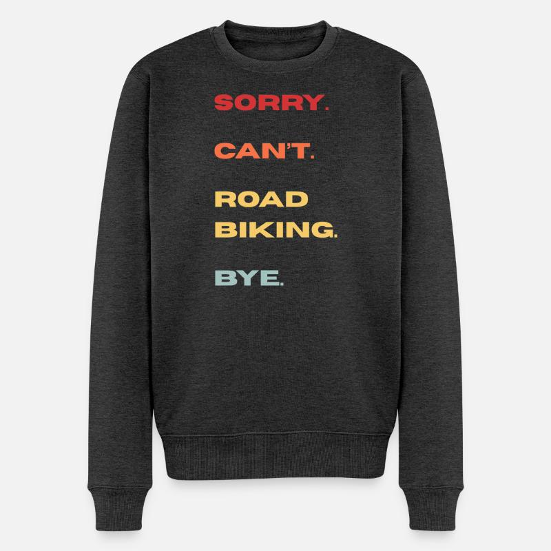 Roadbike Absage Typo Gradient - Männer Premium Bio Pullover - Anthrazit meliert