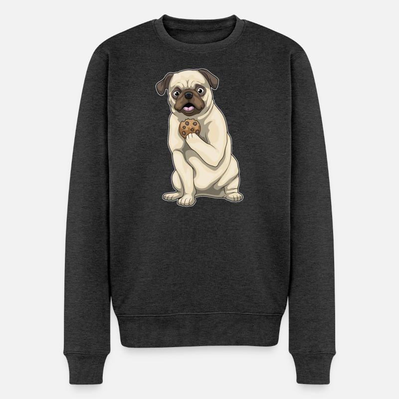 Biscuit Carlin - Pull Premium bio Homme - anthracite chiné