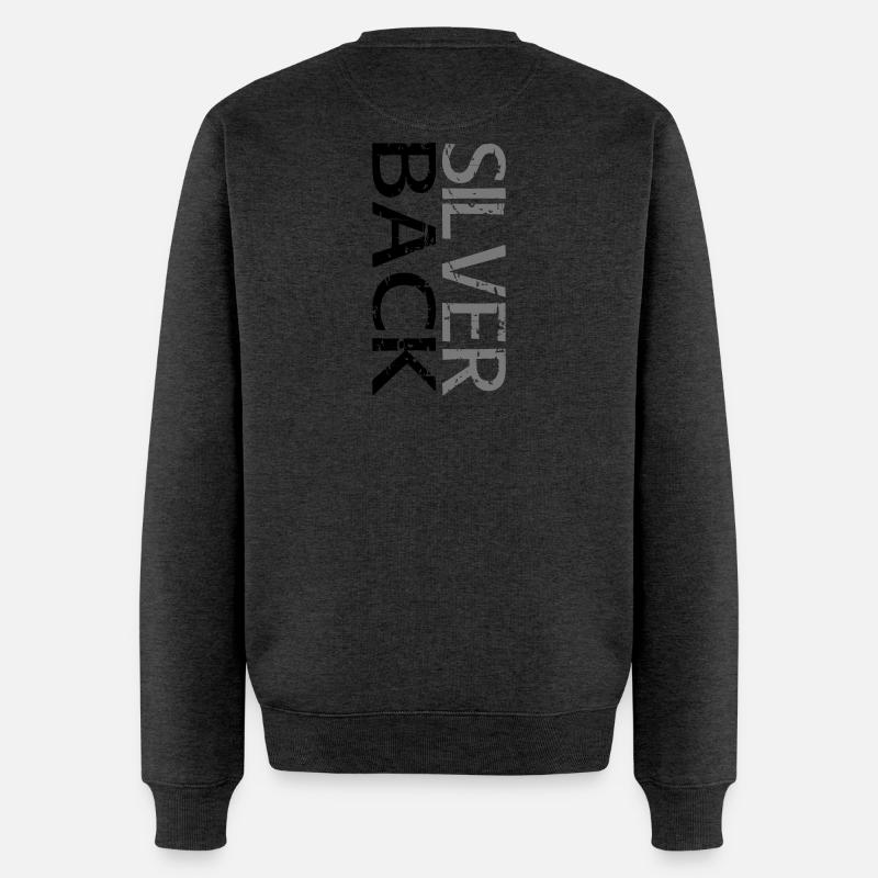 SILVERBACK (Zweizeilig) - Männer Premium Bio Pullover - Anthrazit meliert