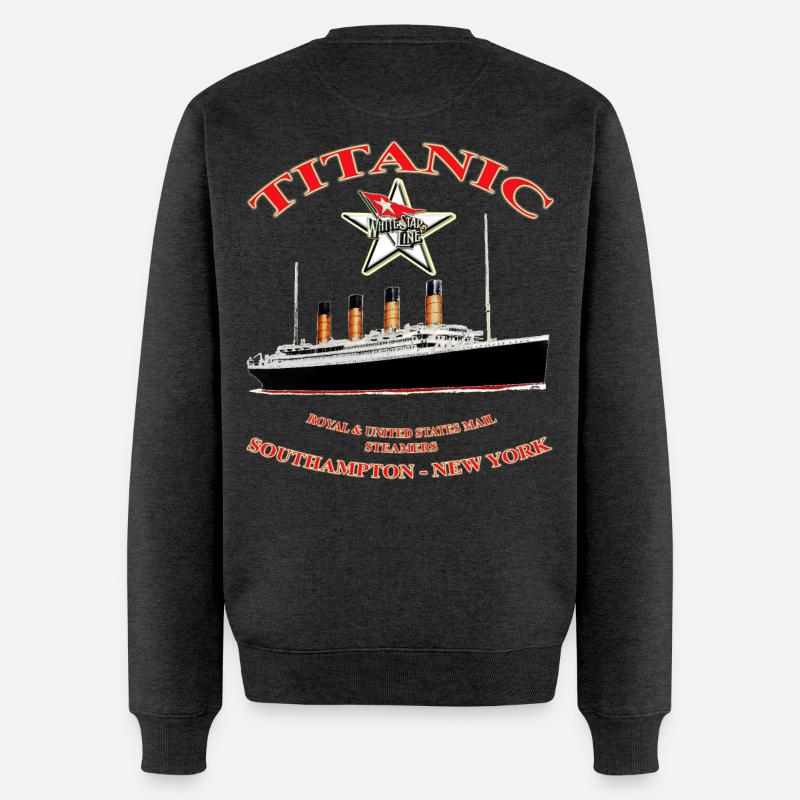 TITANIC STAR KREATION Louis RUNEMBERG © Adagp - Männer Premium Bio Pullover - Anthrazit meliert