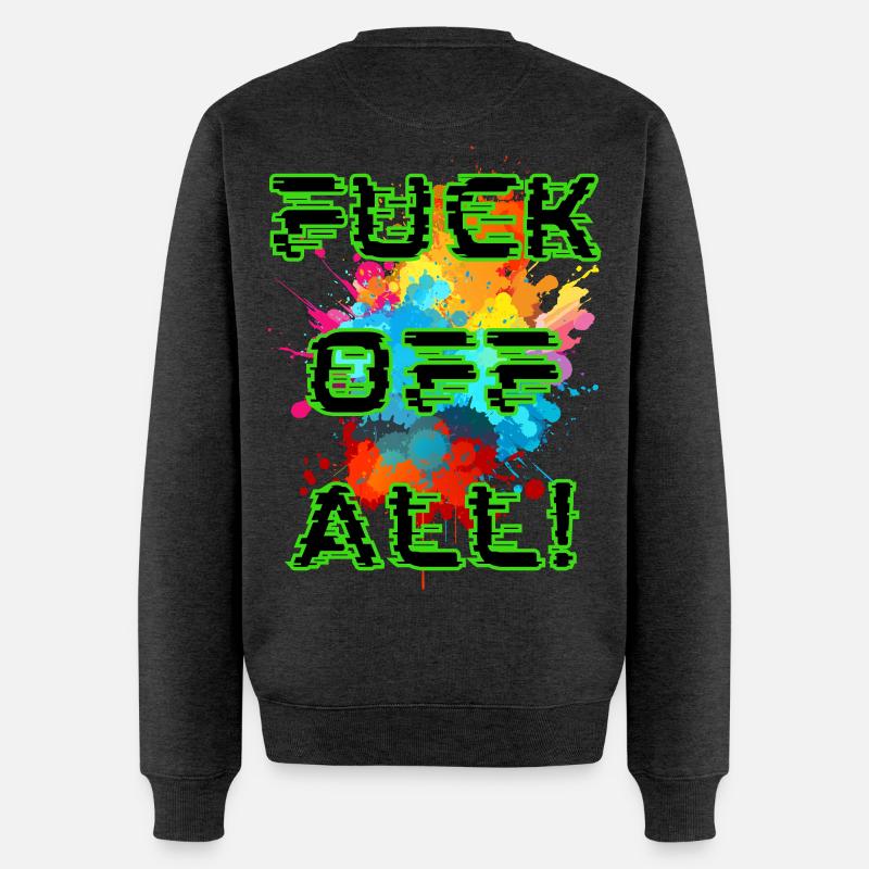 Punk-Farbexplosion - Männer Premium Bio Pullover - Anthrazit meliert