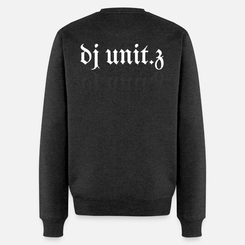 dj unit.z ohne Schnörkel - Männer Premium Bio Pullover - Anthrazit meliert