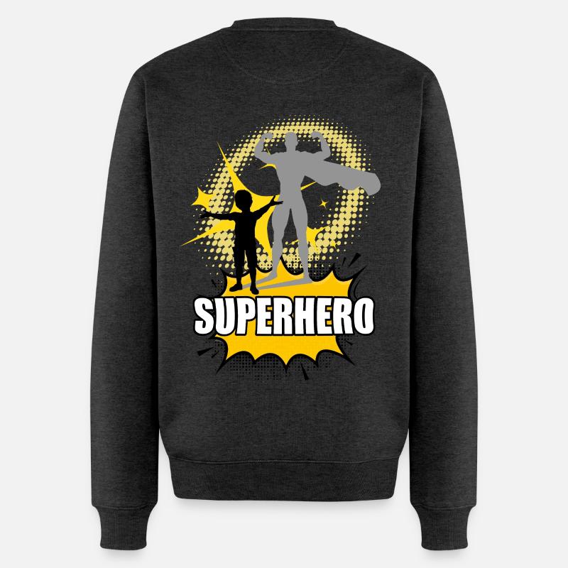 Super bébé - Pull Premium bio Homme - anthracite chiné