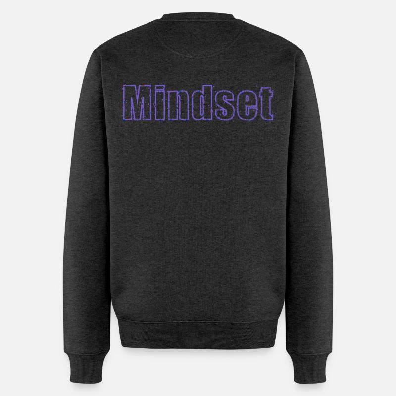 Mindset - Männer Premium Bio Pullover - Anthrazit meliert