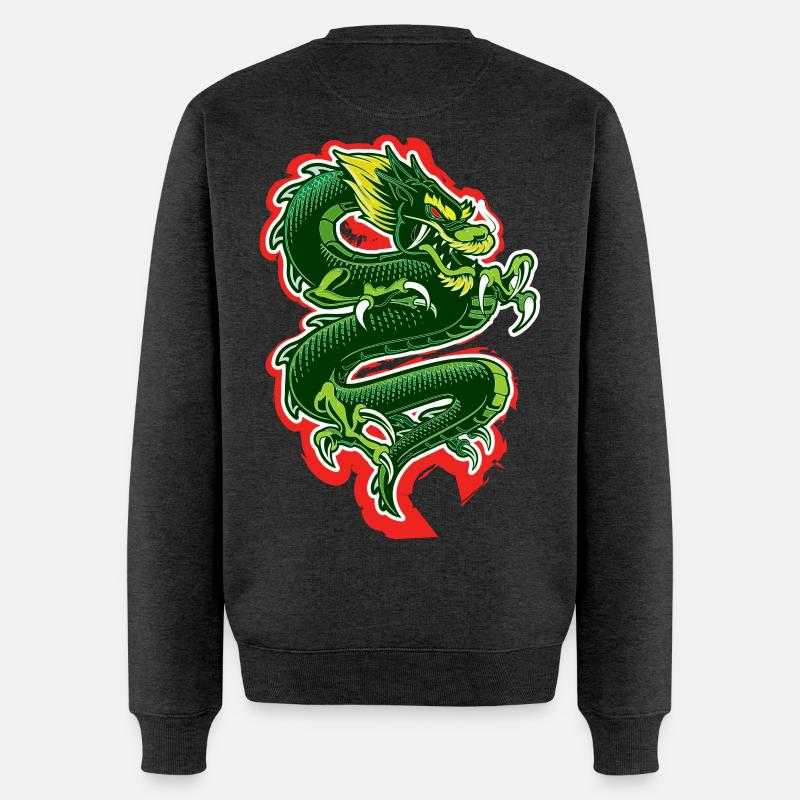 Dragon - Pull Premium bio Homme - anthracite chiné