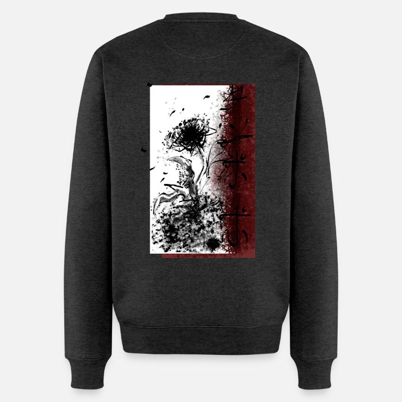 Löwenzahn - Männer Premium Bio Pullover - Anthrazit meliert