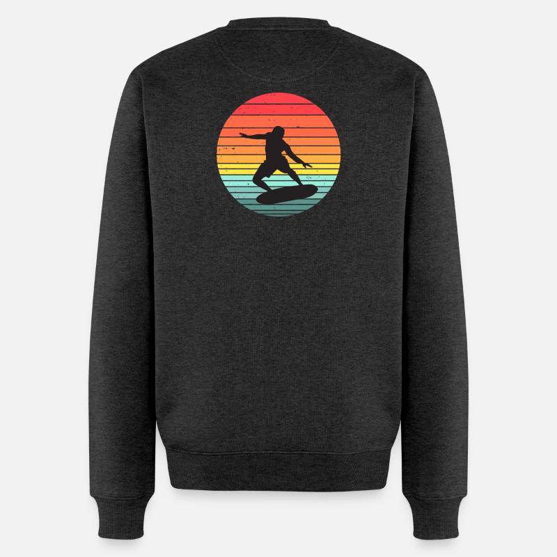 surf, surfer, surfeur - Pull Premium bio Homme - anthracite chiné
